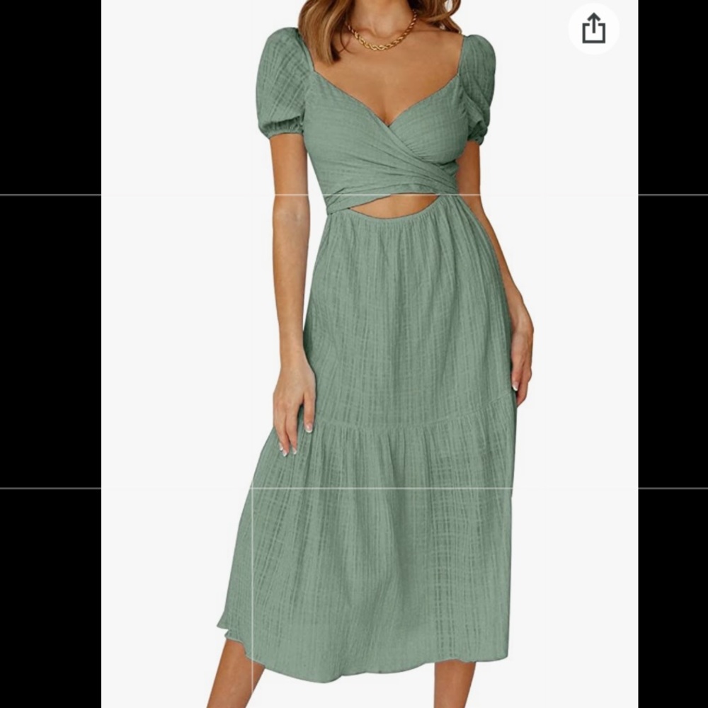 NWT MIHOLL (Amazon) size L green midi dress
